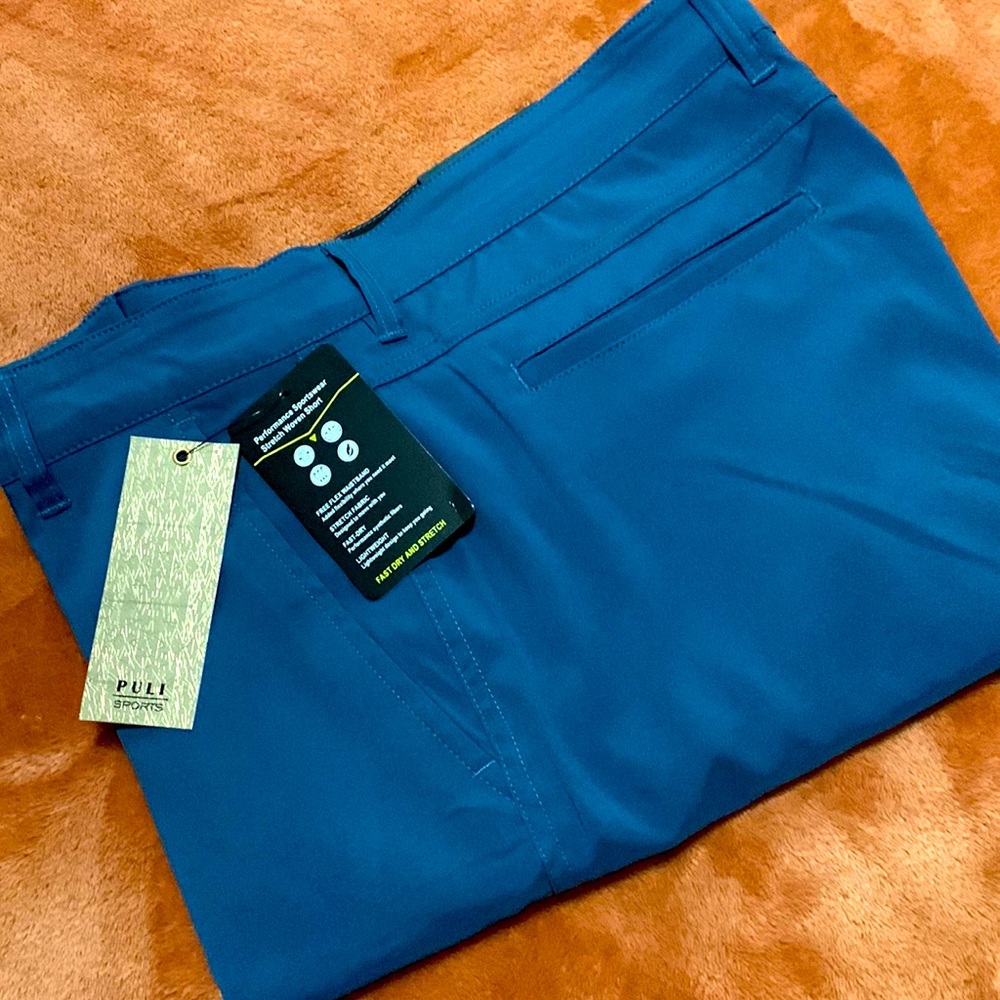 Walking (or golf) shorts. Blue.